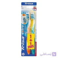 مسواک اکسترا پروکلین تریزا مدل نرم پک دوتایی ا Trisa Extra Pro Clean Soft Toothbrush Pack Of Two