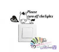 استیکر کلید و پریز الاغ با مزه Funny Donkey Wallstickers کد h2471