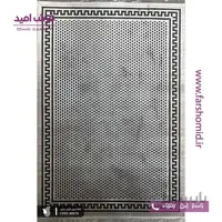 فرش مدرن و پتینه کد 40070 طوسی مشکی فرش سیزان