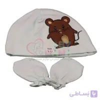 ست کلاه و دستکش رد پاگلدوزی موش