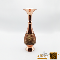 گلدان مسی موشکی خاتم سایز 30