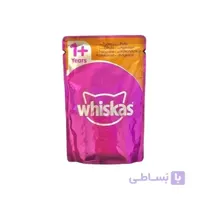 پوچ whiskas مخصوص گربه تهیه شده از گوشت بوقلمون در ژله - 100گرم