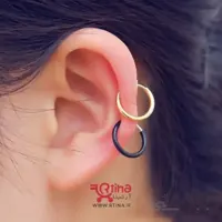 پیرسینگ فیک حلقه ای مردانه و زنانه مدل فنری
