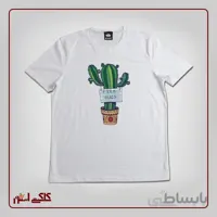 تیشرت سفید طرح کاکتوس CF1008