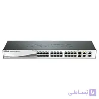 سوییچ 28 پورت 10/100 و اسمارت دی-لینک مدل DES-1210-28 همراه با چهار پورت گیگابیتی