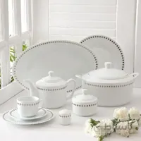 سرویس چینی زرین 12 نفره کامل سیلور ری (102 پارچه) ا Zarin Iran Radiance Silver-Ray 102 Pieces Porcelain Dinnerware Set