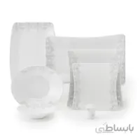سرویس چینی زرین 6 نفره غذاخوری حریر (30 پارچه) ا Zarin Iran Vinci-Elise Harir 30 Pieces Porcelain Dinnerware Set