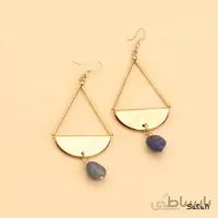 گوشواره سنگی لوستری هندی رنگی