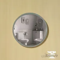 آینه دستشویی گرد طوسی رنگ مدل R55