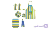سرویس آشپزخانه 20 تکه رزین تاژ طرح رابید ابی کتان