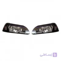 چراغ جلو اسپرت پراید 131 و پراید صبا طرح هگزا آبی