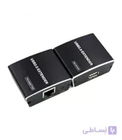 افزایش طول USB بر روی کابل شبکه تا 100 متر لایمستون LS-U2E100 ا LimeStone USB Slim Extender On the LAN Cable Over 100m / LS-U2E100