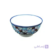 کاسه ابگوشت خوری چینی میبد مروارید مدل شطرنجی مروارید سری 6 تایی