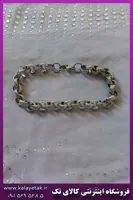 دستبند نقره ای زنجیری استیل