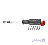 پیچ گوشتی فنری همراه با بیت تخت و چهارسو فورس – FORCE مدل 2083