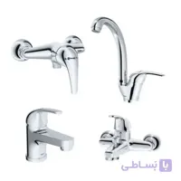 ست شیرآلات شودر مدل اطلس کروم