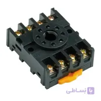 سوکت رله ریلی پایه گرد 8 پین 2 کنتاکت