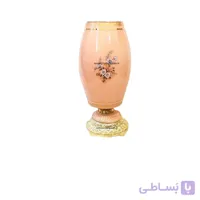 گلدان بلند مدل رز کریستال سازان صورتی رنگ کد G1213