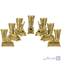 مجموعه ظروف هفت سین 7 پارچه تندیس و پیکره شهریار طرح ریتون بز کد HS130