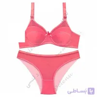 ست شورت و سوتین ست ‌توری و نخی گلبهی