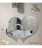 آینه فانتزی طرح قلب (نقره ای)