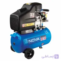 کمپرسور باد 25 لیتری نووا مدل NTA9025 ا NOVA Air Compressor Model NTA9025