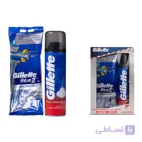 ست هدیه مردانه پک اصلاح صورت ژیلت 5 تکه مدل بلو