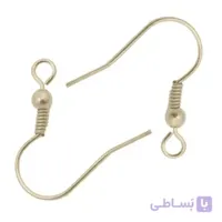 عصای گوشواره نقره ای فنر دار بسته 20 عددی