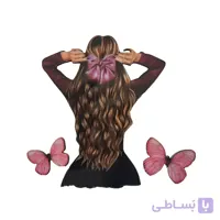 تاپر تزیین کیک بهگز مدل دختر پاپیونی مجموعه 5 عددی
