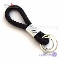 جاکلیدی دو حلقه استیل طرح طنابی