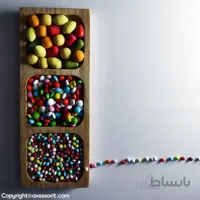 اردو خوری چوبی بامبو مستطیل سه خانه