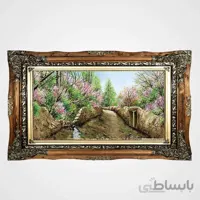 تابلو فرش دستباف طرح بهار روستا کد ۱۰۷۰