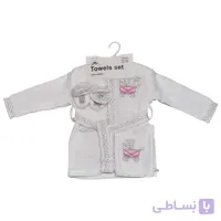 ست 5 تکه حوله کودک بیبی فور لایف baby for life طرح کالسکه