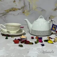 قوری شکس مدل هرمی کد 972 ورساچ نقره ای