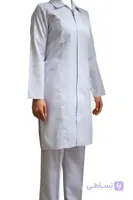 روپوش پزشکی زنانه ترك‌دار زيپی