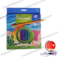 مداد رنگی 24 رنگ جعبه مقوا پیکاسو picasso صورتی