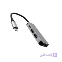 تبدیل USB-C برند JCPAL مدل LINX به خروجی HDMI با 2 پورت USB