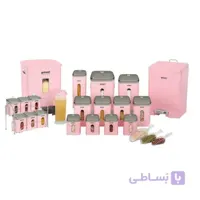 سرویس آشپزخانه لیمون 21 پارچه چهارگوش