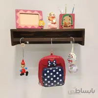 باکس دیواری چوبی رنگ قهوه ای 50 سانتی