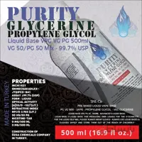 محلول بیس VG PG (VPG) 50-50 500ml پیوریتی