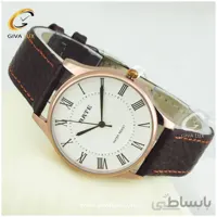 ساعت مچی مردانه بند چرمی قهوه ای مدل ریت