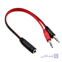 تبدیل 2به1 AUX سیم دار