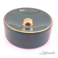 جاعودی سرامیکی لبه طلا سبز