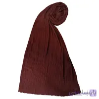 شال پلیسه نخی زرشکی