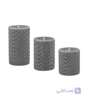 شمع بلوکی ایکیا مدل NJUTNING بسته سه تائی