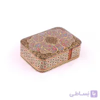 جعبه خاتم با تذهیب طلایی اثر کارگاه کروبی