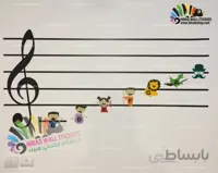 استیکر و برچسب دیواری نت و موسیقی کودکانه خطوط میزان و کلید سل Music Lines Wallstickers کد h1355