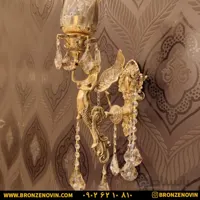 لوستر دیواری برنزی طرح فرشته تک شعله