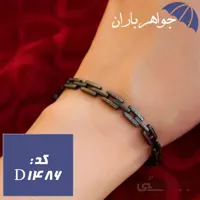 دستبند استیل مشکی اسپرت طرح ورساچی کد D_1486