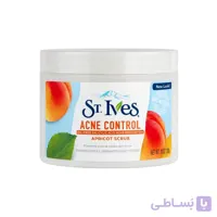اسکراب صورت کاسه ای زردآلو سینت ایوز مدل Acne Control حجم 283 گرم ا St.Ives Acne Control Apricot Scrub 283 g